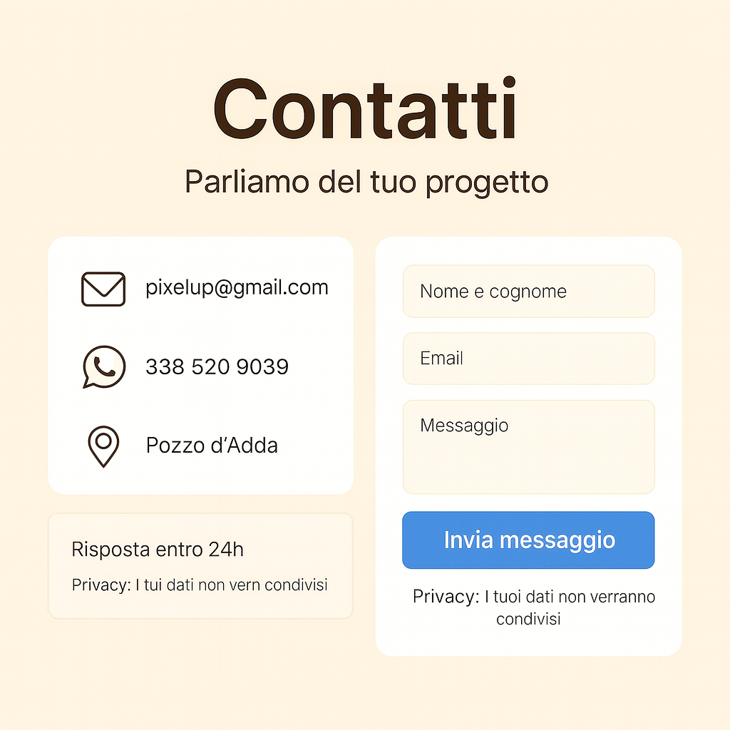 Esempio sezione Contatti